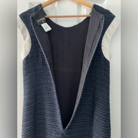 Chanel Art A-Line Scoop Neck Dress in Blue - Picture 12 of 15